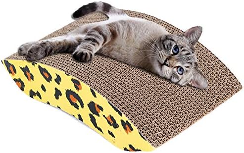 CAT Scratcher Fardboard, Scratch, Play, poleiro! Vários ângulos de arranhão para combinar com a preferência do seu gato, bloco de arranhões de gato com texturas de arranhões premium projetar o gato durável, riscando a almofada reversível