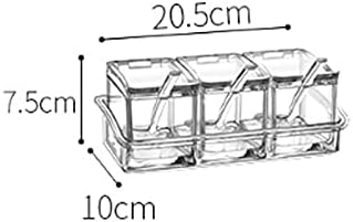 Recipientes de tempero Alive Caixa de tempero clara do compartimento para cozinha, com colheres e bandeja de