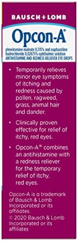 Apatriões de alergia por Bausch & Lomb, para Itch & Redness Relief, 15 ml, a embalagem pode variar