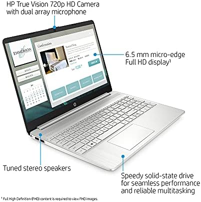 2021 HP 15.6 polegadas FHD Puter Laptop, processador AMD Ryzen 3-3250U, 8GB DDR4 RAM, 128 GB SSD, Radeon