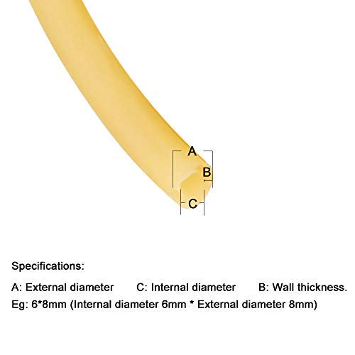 Tubulação de borracha de látex natural, 1 metro de 12x17mm mangueira de borracha flexível, peças de substituição de tubulação 1m