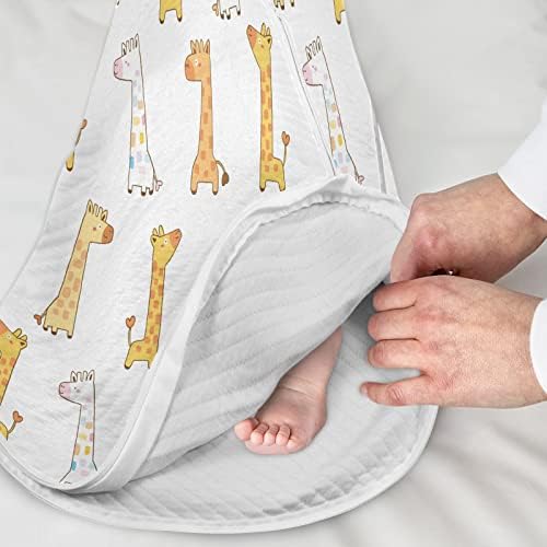 vvfelixl unissex girafa fofa saco de dormir bebê, cobertor de bebê vestível, saco de sono para crianças, terno de sono para bebês recém-nascidos infantis de 0 a 6 meses