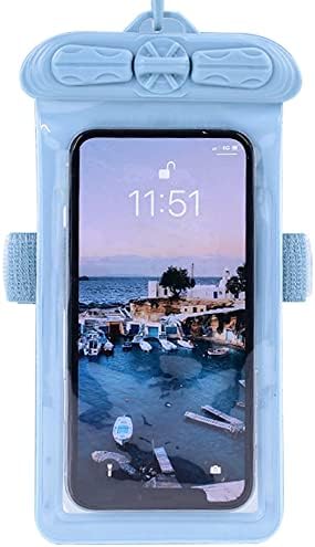 Caixa de telefone Vaxson, compatível com Blu Energy X Plus 2015 Bolsa à prova d'água 2015 Bolsa seca [não do filme protetor de tela] Blue