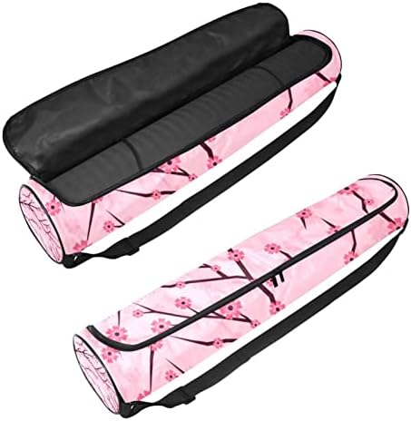 Ratgdn Yoga Mat Bag, rosa Sakura Exercício ioga transportadora de tape
