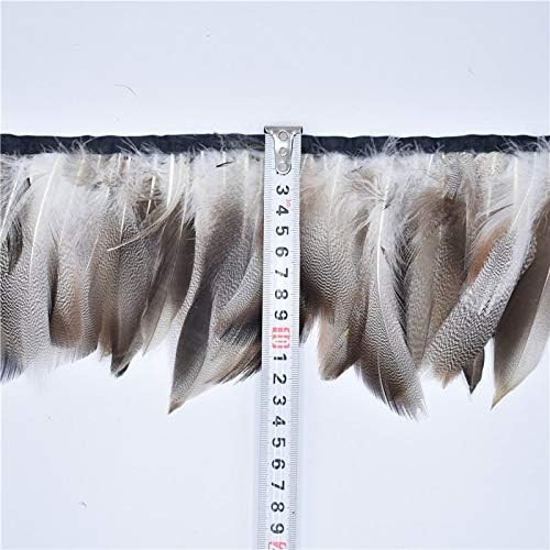 Pumcraft Jóias Diy 1 metros de faisão Natural Feather Compare Fringe Ribbon Goose Feathers Feathers