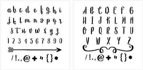 Lettering - Alfabeto superior e inferior estêncil - 2 Parte por Studior12 | Modelo Mylar reutilizável | Use