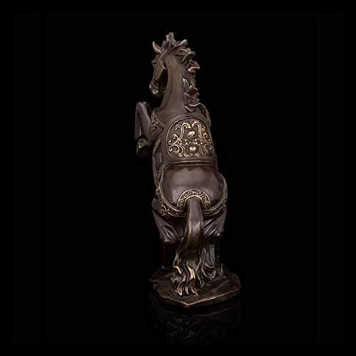 Yfqhdd mascote chinês Bronze Horse Art Decor Casting Bronze Metal Hore estátua escultura Fatuagens de cavalo selvagem para animais para escritório