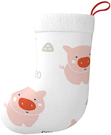 Meias de Natal Aunstern Cute Pig Piggy Kawaii Lareira de dupla face pendurada meias penduradas