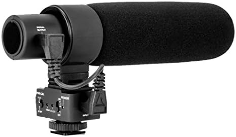 Microfone Super Cardióide Avançado para Canon EOS Rebel T7i com MUFF DE VINHO DE CAT DE MORTA