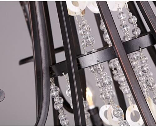 TSW Fantastic American Style Led Staircase Pingente Light Retro Iron Shell Chandeliers