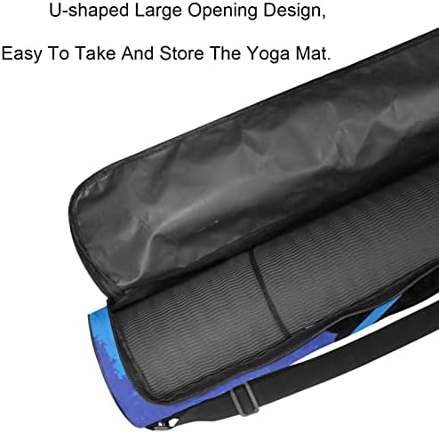 Bolsa de transportadora de tapete de ioga azul com alça de ombro de ioga bolsa de ginástica bolsa de