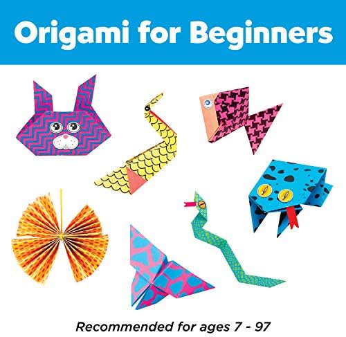 Criatividade para crianças Origami - Origami para iniciantes, 60 papéis de origami brilhantes