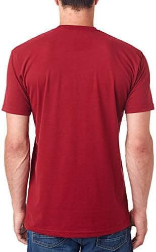 Apparado de vestuário de próximo nível Men Camiseta premium de Crewneck, vermelha, grande