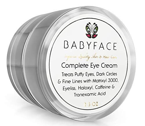 Babyface Complete para os olhos para círculos escuros, rugas, sacolas e redução de olhos inchados