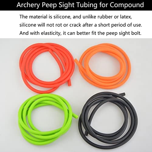 Ameyxgs de 9,8 pés de arco e flecha tubo de visão para o tubo de silicone composto Linha de pull Pull Peep