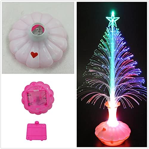 Alfyng LED Fiber Optic Christmas Tree, árvore de férias em mudança de cor com uma estrela, árvore iluminada de Natal de 12,6 para decoração de casas de Natal e cena de férias