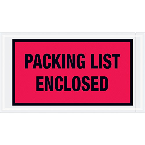 Top Pack Supply Lista de embalagem incluída envelopes, 5 1/2 x 10 Bandeira dos EUA, vermelho/branco/azul