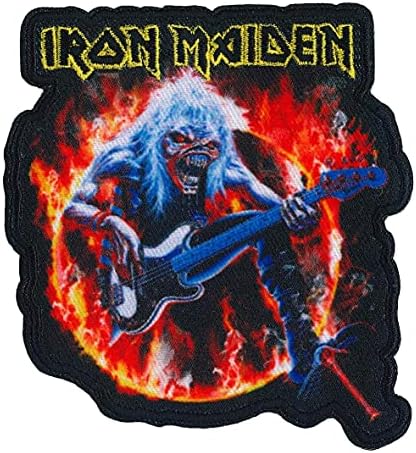 C&D Visionary Iron Maiden Ring of Fire Patch, vermelho, preto