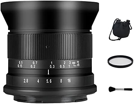 7artisans 12mm f2.8 II APS-C 100 ° LENS MANUAL DE Foco Focus de abertura de grande angular de largura para Canon M EF-M EOS-M Mount Mirrorless Cameras