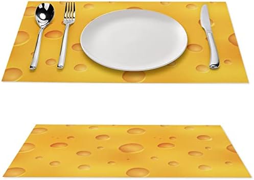 Bright saboroso queijo amarelo queijo plástico de mesa tapete 17,7 x 11,8 PVC Pad Pad Tampa de protetor