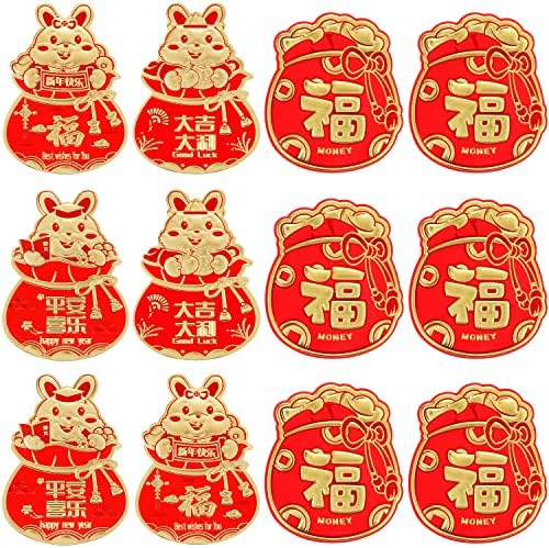 12 peças 2023 envelopes vermelhos chineses, liyde chinês Ano Novo Envelope