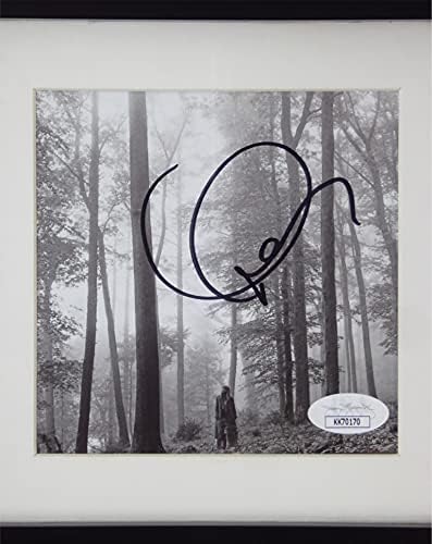 Taylor Swift Folklore assinado 7.75x13.25 CD em moldura emoldurada com capa JSA COA