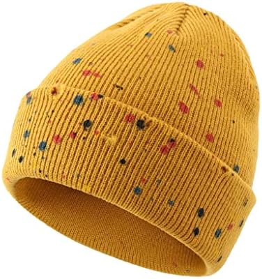 DHTDVD Mulheres masculinas Multicolor Splatter Paint Warm Winter Hat Winter