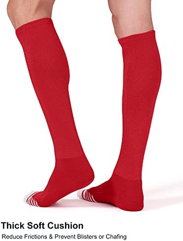 Fitrell 2/3 pacote de beisebol meias de softball de futebol para crianças jovens homens e mulheres Over-the-Calf Knee High Socks