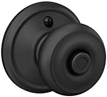 SCHLAGE F40 GEO 622 botão da porta georgiana, trava de privacidade de cama e banho, preto fosco