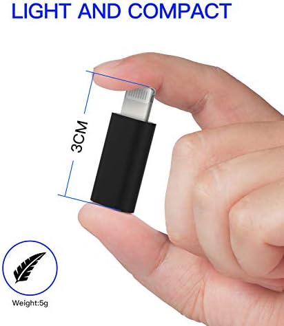 4pack, USB C fêmea para raio adaptador masculino, USB-C ao adaptador de raios, raio para USB C, adaptador