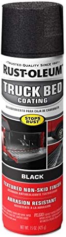 Rust-Oleum 248914 Spray de revestimento de cama de caminhão, 15 oz, preto, 15 onças e 241526 Grip de