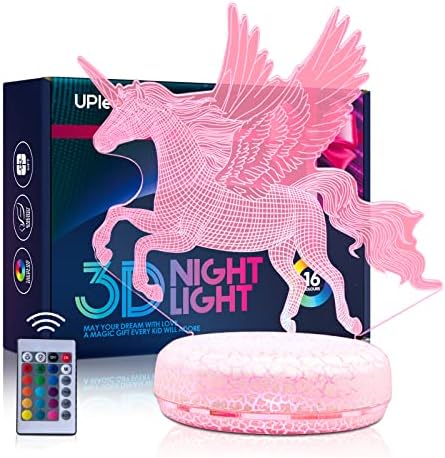 UNICORNS Gifts for Girls, Unicorn Night Light, Unicorn Lamps for Girls Bedroom, LED recarregável LED 3D Illusion