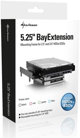 Sharkoon 5,25 polegadas de montagem Bayxtension para HDDs e SSDs