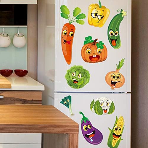 Bosue sllxg desenho animado cozinha vegetal adesivos de parede de vegeta