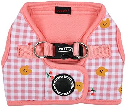 Puppia Spring e Summer Fashion-In Step-In Vest Dog Harness, Indian Pink_baba, Média