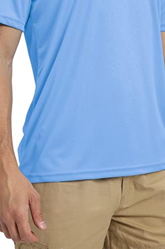 T-shirt de manga curta masculina Crysully masculina UPF de 50+ Proteção solar camisas de pesca seca rápida