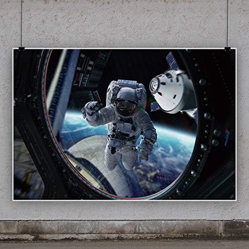 Astronauta de LEYIYI 5x3ft que trabalha com o cenário de cenário Planetarium Banner Space Station Universo