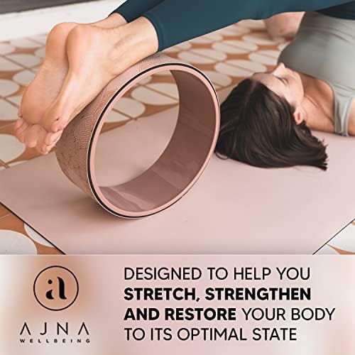 Ajna Yoga Wheel Conjunto de 3 para traseiro - ioga círculo 3 pacote - rodas de rolos traseiros para massagem muscular de iogue, maca traseira, alívio da dor, alívio da estresse na coluna