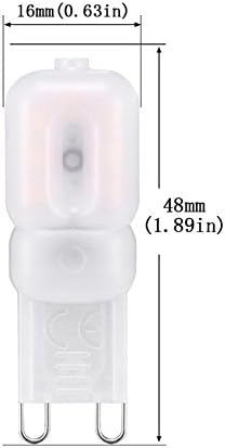 G9 Luz LED 10 pacote, G9 Base 3 watts quente branco 110V Dimmable G9 Lens de luz fosco, equivalente ao halogênio de 25w