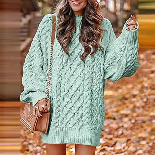 Camiscedores femininos Autumn e Winter Round pescoço com suéter quente de mangas compridas Christmas Top