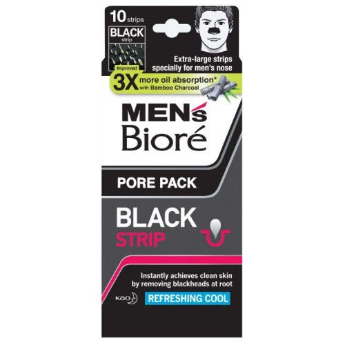 Biore masculino mg poros pacote preto 10s -Men's biore poros pacote preto limpeza poros entupidos e remove