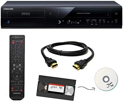 Samsung VHS para DVD Recorder VCR Combo com remoto, HDMI