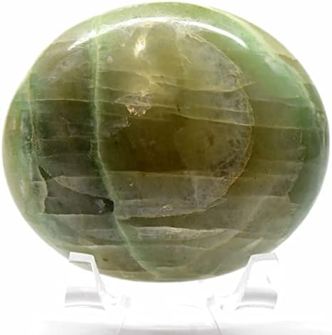 61mm Garnierite Garnierite Pebble Natural Níquel Ore Crystal Palm Stone Fluorescent sob pedras preciosas