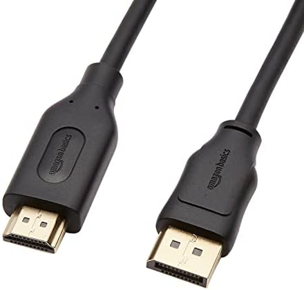Basics Uni-Directional DisplayPort para HDMI Exibir cabo 4K@30Hz-6 pés, 10 pacote, preto, televisão