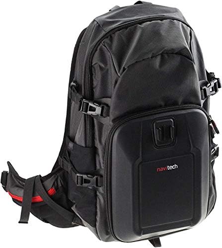 Backpack da câmera de ação da Navitech e kit de combinação de acessórios 8 em 1 com cinta de tórax integrada-compatível com o dragão Touch Vision 3Pro 4K Câmera de ação