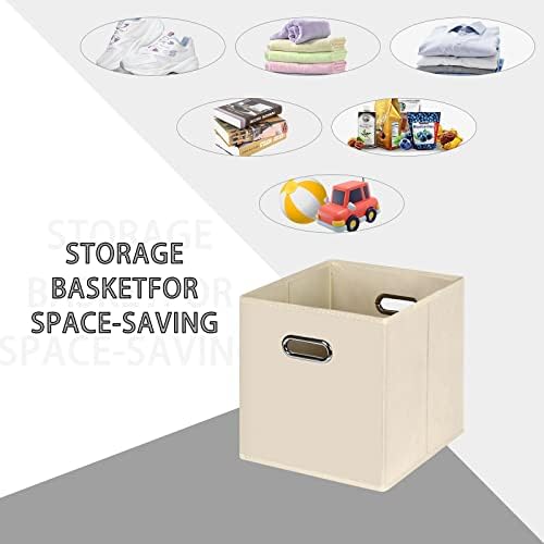 DABEACT Cubos de armazenamento dobráveis ​​caixas de cubos, cofres de armazenamento de tecidos Cestas organizadoras