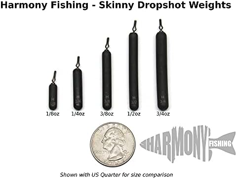 Pesca de harmonia - Tungstênio Skinny/Cylinder Drotshot Pesca