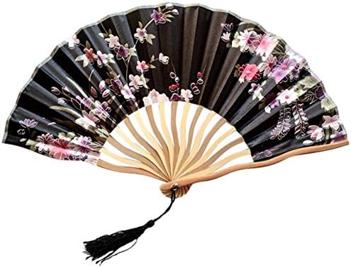Fã de dobramento Htllt na mão Hand Hold Fan Bamboo Papel dobring Fan Party Wedding Decor Vintage Chinese