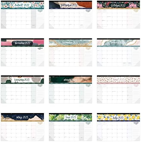 Bloom Daily Planners 2022-2023 Ano acadêmico pendurado Wall/Desk Calendar Pad - 11 x 17 - Designs sazonais