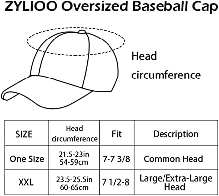 Zylioo xxl tampa de malha de beisebol de tamanho grande, chapéu de corrida frio respirável, bonés de